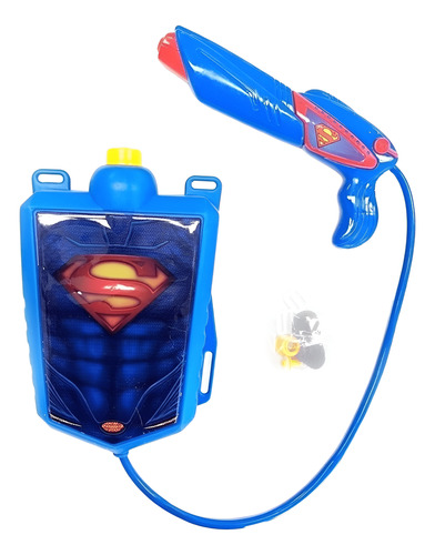 MOCHILA DE AGUA CON PISTOLA SUPERMAN DC 25CM