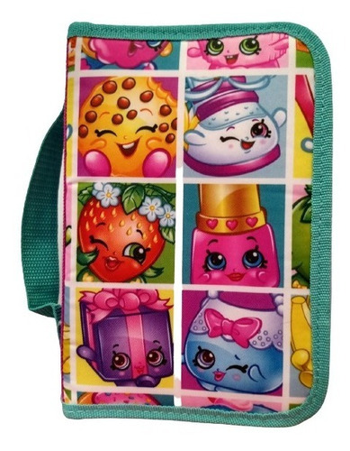 CARTUCHERA CANOPLA 1 CIERRE 3 DIVISIONES SHOPKINS