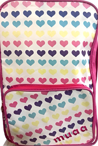 MOCHILA ESPALDA 18 CORAZONES MULTICOLOR MUAA