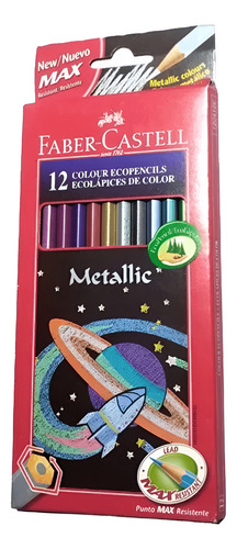 LAPICES ECOLAPICES DE COLOR X12 METALLIC FABER CASTELL