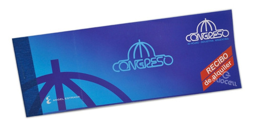 RECIBO ALQUILER CONGRESO X 40 CONGRESO 208 X 80 MM
