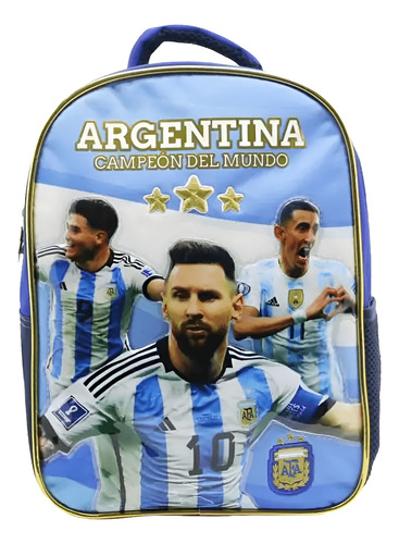 MOCHILA JARDIN ESPALDA 12 AFA SELECCIÓN CAMPEON DEL MUNDO