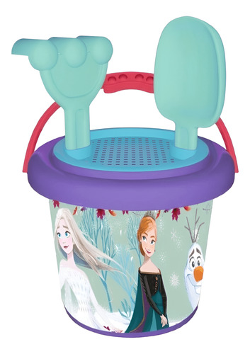 SET DE PLAYA FROZEN BALDE PALA RASTRILLO MOLDES