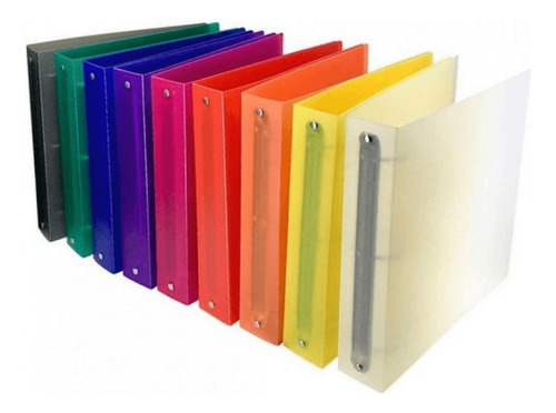 CARPETA ESCOLAR 3X40 PP TRANSPARENTE TONALIZADA COLOR AVIOS