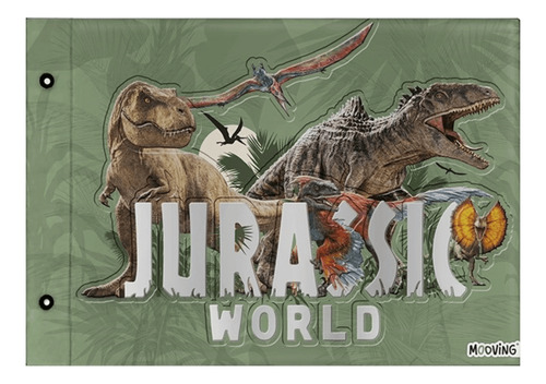 CARPETA ESCOLAR N5 DIBUJO JURASSIC WORLD MOOVING
