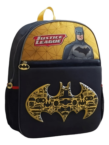 MOCHILA ESPALDA BATMAN LIGA DE LA JUSTICIA 16 PULGADAS 3D