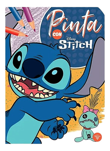 LIBRO PARA PINTAR PINTA CON STITCH DISNEY VERTICE
