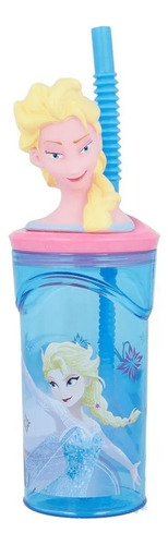 VASO PARA NIÑOS INFANTIL INCLUYE SORBETE FROZEN 3D