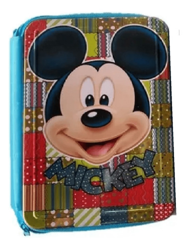 CARTUCHERA CANOPLA HOJALATA 3 PISOS MICKEY MOUSE DISNEY