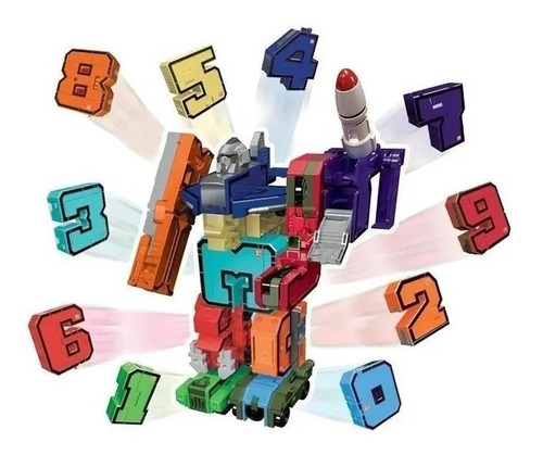 NUMEROS ROBOT TRANSFORMABLE POCKET MORPHERS EMCO