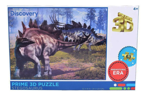 PUZZLE ROMPECABEZAS PRIME 3D STEGOSAURUS X63 DISCOVERY