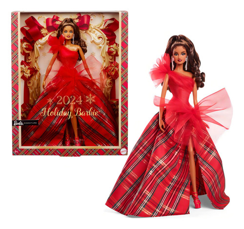 BARBIE SIGNATURE MUÑECA HOLIDAY DOLL CABELLO CASTAÑO