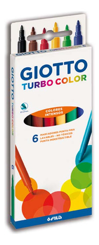 MARCADORES TURBO COLOR INTENSOS X 6 GIOTTO