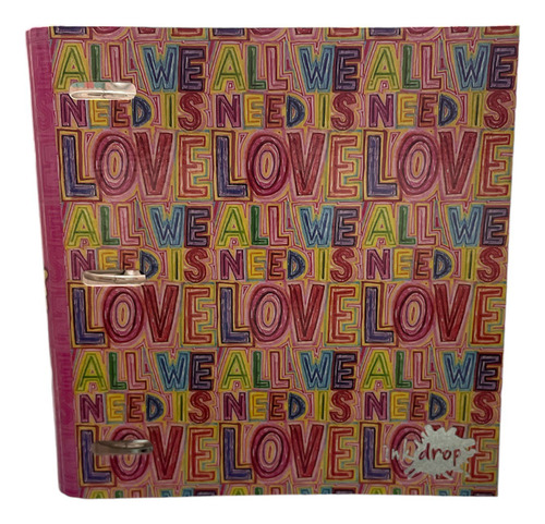 CARPETA ESCOLAR 3X40 ALL WE NEED IS LOVE INKDROP