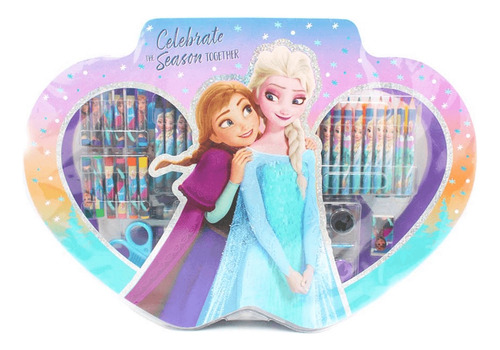 KIT ESCOLAR SET DE ARTE FROZEN FA108 78 PIEZAS CRESKO