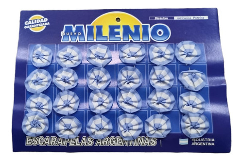 ESCARAPELA REDONDA GRANDE X 24 UNIDADES MILENIO