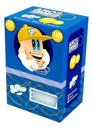 CAJA X 100 AROS SIFAP ARTICULADOS METALICOS NIQUELADOS 40 MM