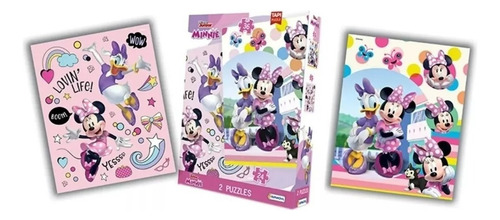 ROMPECABEZAS PUZZLE X2 DISNEY MINNIE 24 Y 36 PIEZAS