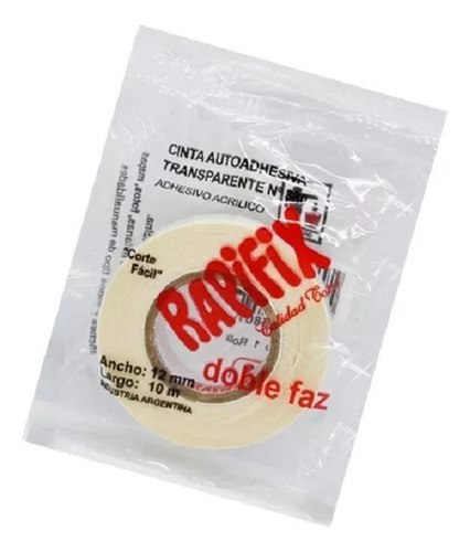 CINTA ADHESIVA DOBLE FAZ TRANSPARENTE RAPIFIX 12 MM X 10 MM