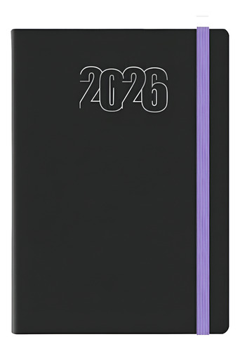 AGENDA TALBOT 2026 14X20 DIARIA WINNER NEGRA C/ELAST LAVANDA