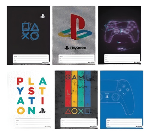 SEPARADORES DE MATERIA ESCOLAR N°3 X6 PLAYSTATION GAMER