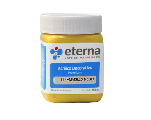 ACRILICO ETERNA 250 ML COLORES X1 UNIDAD ÓLEO AMARILLO MEDIO