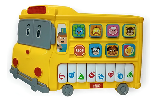 AUTOBUS DIDÁCTICO PIANO MUSICAL CON LUCES SEBIGUS