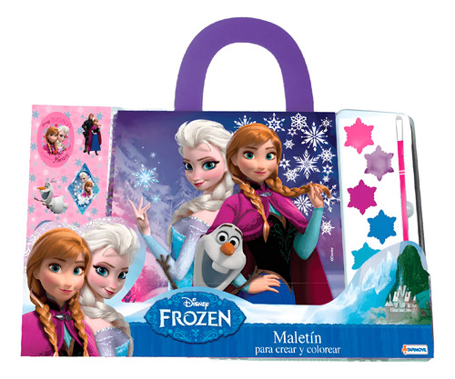 MALETIN PARA CREAR Y COLOREAR CON ACUARELAS FROZEN DISNEY