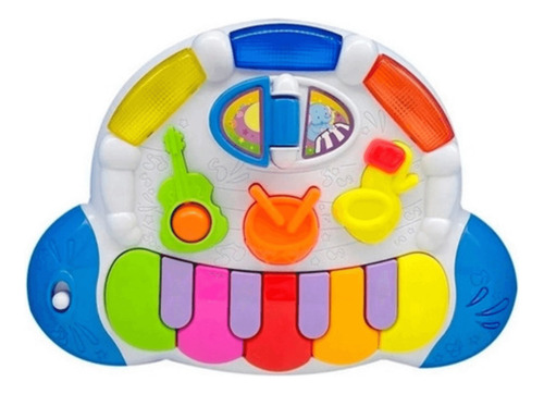 PIANITO CIRCULAR CON LUCES Y SONIDOS DE INSTRUMENTOS OK BABY