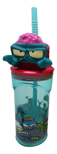 VASO PARA NIÑOS INFANTIL INCLUYE SORBETE ULTRA ZOMBIES