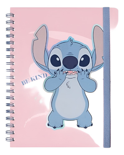 CUADERNO LIBRETA A5 96 HOJAS RAYADAS STITCH MOOVING