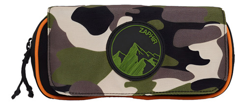 CARTUCHERA ESTAMPA CAMUFLADA CON SOLAPA 2 DIVISIONES ZAPHIR