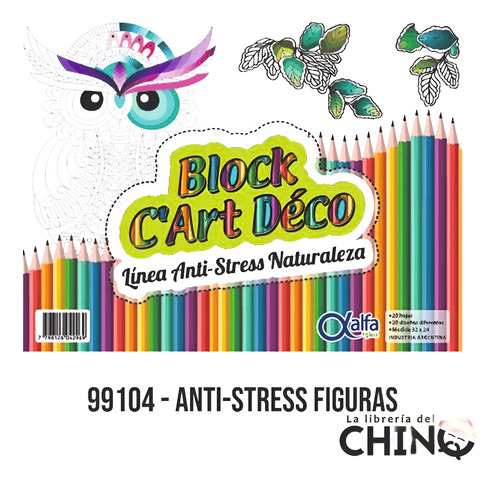 BLOCK DE CARTULINA ANTI STRESS ALFA 32CM X 24CM, NATURALEZA