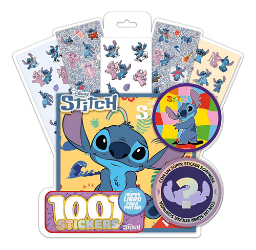 SET 1001 STICKERS DISNEY STITCH SUPER LIBRO PARA PINTAR