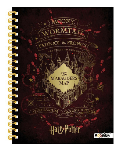 CUADERNO 16X21 80 HJ RAYA TAPA DURA A5 HARRY POTTER MOOVING