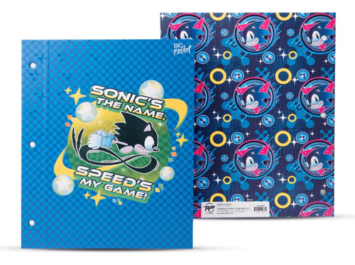 CARPETA ESCOLAR 2 TAPAS N3 SONIC PPR BIG POCKET