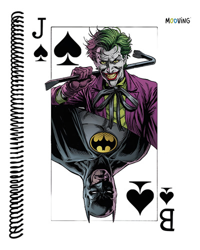 CUADERNO TAPA FLEXIBLE 80 HOJAS ESPIRAL A4 BATMAN GUASON