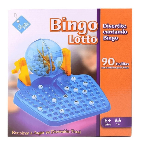 JUEGO DE MESA BINGO CON BOLILLERO LOTTO EL DUENDE AZUL
