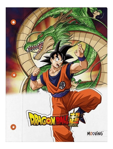 CARPETA ESCOLAR DOS TAPAS 25CM DRAGON BALL MOOVING