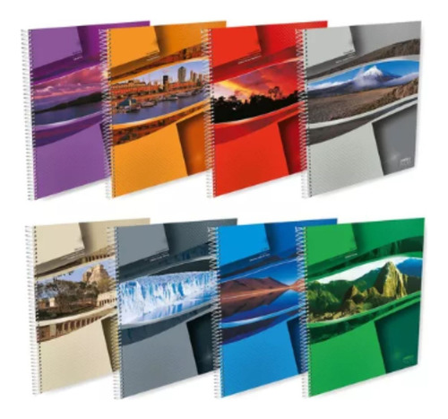 CUADERNO UNIVERSITARIO ESPIRALADO AMERICA RAYADO X80 HOJAS