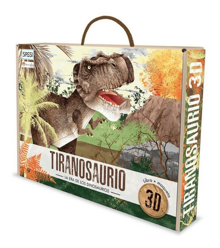 LIBRO + MAQUETA 3D TIRANOSAURIO LA ERA DE LOS DINOSAURIOS