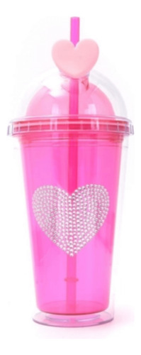 VASO INFANTIL CON SORBETE CORAZON 450ML THINK HAPPY SKORA