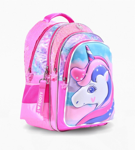 MOCHILA ESPALDA 18 LOVE UNICORN SOFT LUZ LED FOOTY