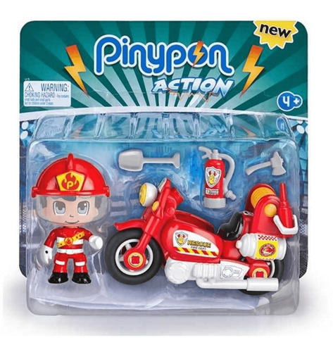 BOMBERO CON MOTO PINYPON ACTION