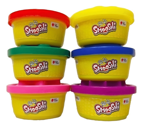 SMOOSHI ARCO IRIS MASA X6 POTES TOP TOYS