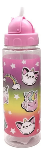 BOTELLA CON TAPA CON SORBETE UNICORNIO 550ML MODAX
