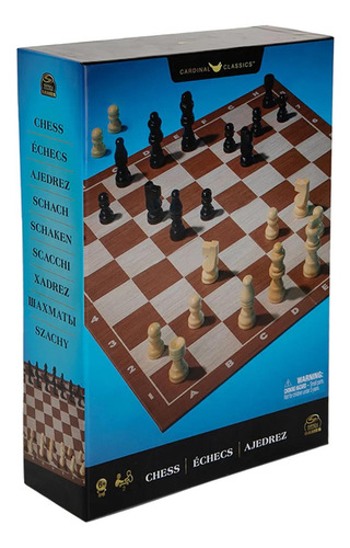 JUEGO DE MESA AJEDREZ PLEGABLE CON PIEZAS DE MADERA