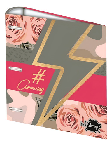 CARPETA ESCOLAR N3 3 ANILLOS 40CM GLAM INKDROP