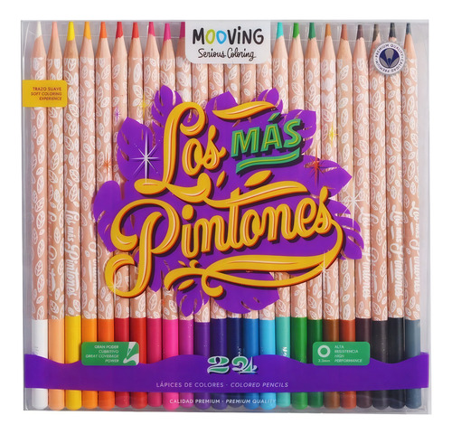 LÁPICES DE COLORES X24 COLORES LARGOS MOOVING