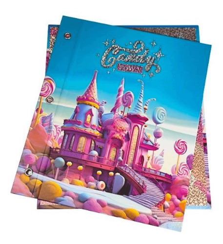 CARPETA ESCOLAR N3 DOS TAPAS CANDY TOWN REXON